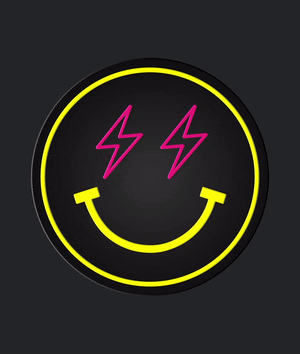 Smiley Face - v3.0 Remote Control USB Rechargeable - Illuminated Adhesive Decal